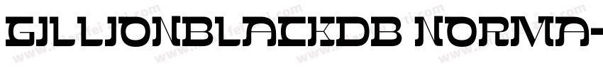 GillionBlackDB Norma字体转换
